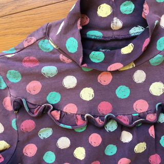 140 GAP ハイネックTシャツ　水玉の画像