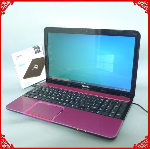 送料無料 新品SSD240GB 人気ピンク ノートパソコン 中古良品 15.6型 Toshiba T552/36FR Celeron 4GB ブルーレイ カメラ 無線 Win10 Office