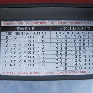 非金属タイヤチェーン（カーメイト　BA-14 )の画像