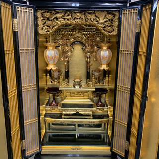 店舗展示品 新品未使用　仏壇　純本金箔　東本願寺　細密彫刻　蒔絵　観音 新品未使用 店舗展示品 仏壇 東本願寺 純本金箔 蒔絵 漆