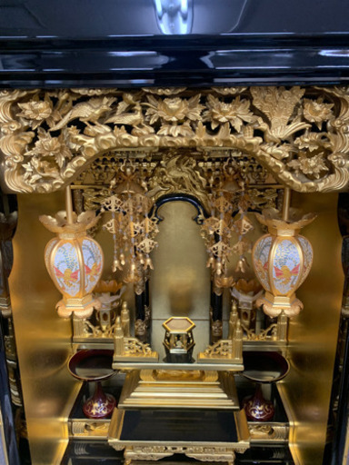 新品未使用　店舗展示品　仏壇　東本願寺　純本金箔　蒔絵　漆