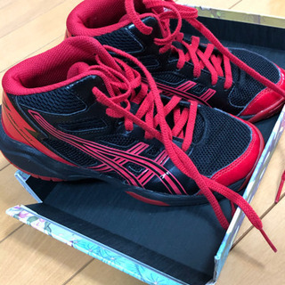 21cm バスケシューズ&シューズケース　asicsの画像