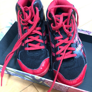 21cm バスケシューズ&シューズケース　asicsの画像