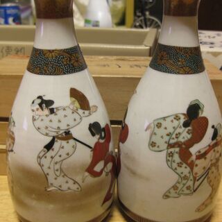 古九谷焼　とっくり　徳利　二客セットの画像