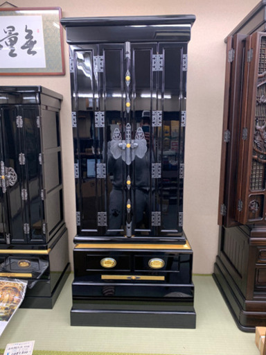 新品未使用　店舗展示品　仏壇　西本願寺　大阪型　蒔絵　細密彫刻　
