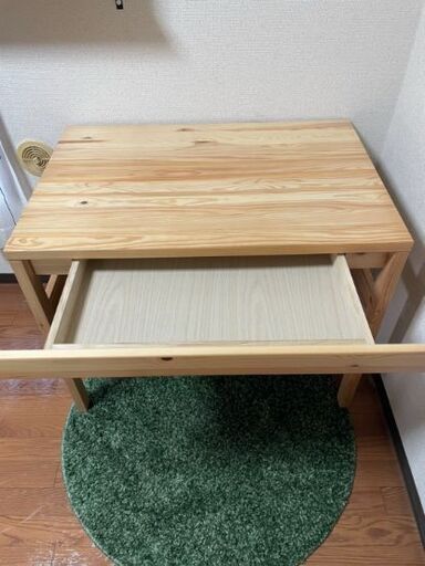 無印良品　パイン材デスク　ワーキングチェア　セット