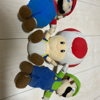 ぬいぐるみ　マリオ　ルイージ　キノピオ