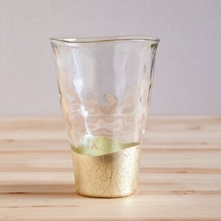 美品☆箔細工のビアグラスの画像