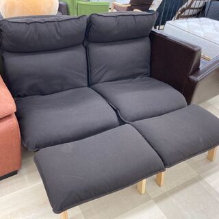 無印良品 ハイバックリクライニングソファー 2シーター オットマン付
