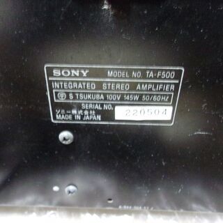 SONY TA-F500　プリメインアンプ　ジャンク品の画像