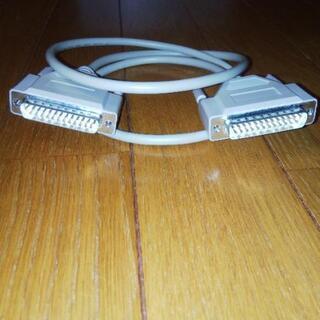 25pin 両端オス　RS232ストレートケーブル　1m