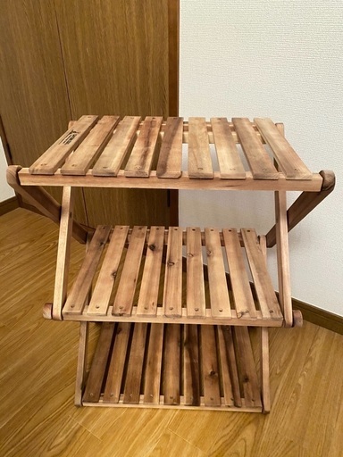 CAPTAIN STAG 木製 折りたたみラック