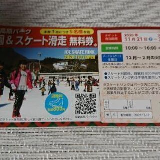 【終了】スケート無料券