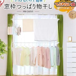 物干し 窓枠物干し 突っ張り棒 2段タイプ MW-260NR ア...