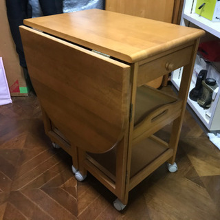 【終了】キッチンワゴン　カウンター　キャスター付きの画像