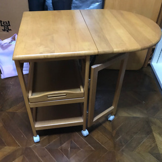 【終了】キッチンワゴン　カウンター　キャスター付きの画像