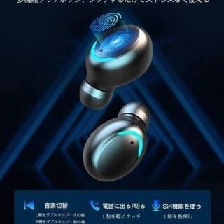 #ワイヤレスイヤホン イヤフォン+iphone Micro USB Type-C スマホケーブル Bluetoothの画像