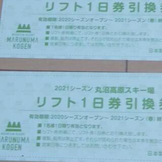 丸沼高原スキー場リフト券２枚の画像