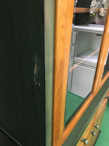 da0385　アンティーク調 食器棚　幅87㎝