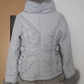 BACKS/バックス☆ファーコート[Mサイズ・ライトグレー]定価約1万6000円の画像