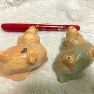 ★美品!!蔵出し・萩焼9点まとめて・縁起物・香合や飾り置物など・茶道具★の画像