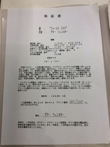 品 絵画 〝ファーストライト〟 トップ ゲリーフェンスキー Gary Fenske