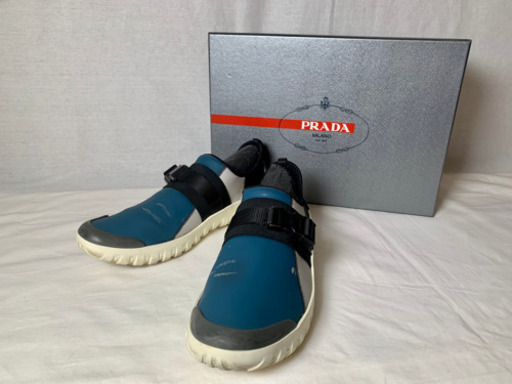 PRADA バックルディティールスニーカー 26cm