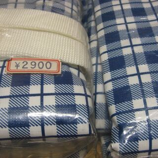 布団袋　青白チェック×２個　新品未使用の画像