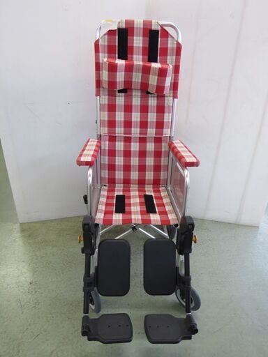 山口)下松市より 車椅子(赤白チェック)　BIZHA16H