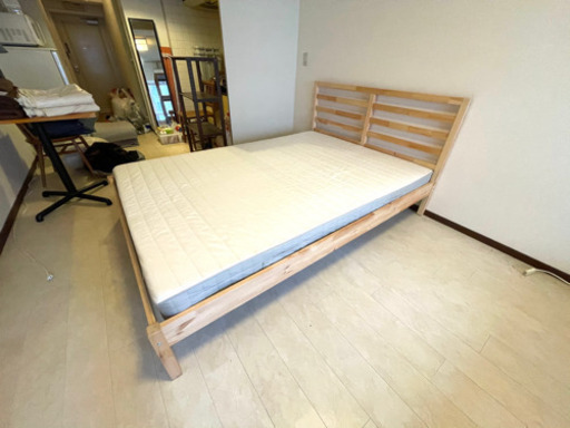 (美品) IKEA ダブルベッド