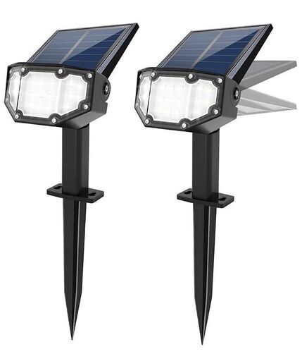 新品　未使用　そのほかも色々激安にて、出品してます！！新品　未使用　ソーラースポットライト 屋外 エコ 防災 自動点灯 IP67防水 経路ライト 芝生ランプ ガーデニング スポットライト 昼白色 玄関先/車道/歩道//庭/ガーデン/ベランダ ２個セット