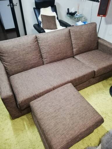 ニトリ　3人掛けソファ 布製 ブラウン　売ります。地域限定設置費込み！