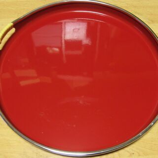 朱塗り　丸盆　新品未使用
