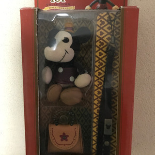 レトロ　mickey & mini ドールストラップ　セットの画像