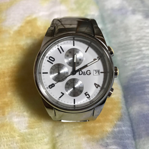 D&G TIME ドルチェ＆ガッバーナ SANDPIPERクロノグラフ SSベルト時計　