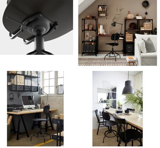 IKEA KULLABERG クッラベリ 回転チェア, ブラック 参考価格 ¥ 6,999