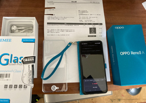 【近日中取下】フリーSiM OPPO reno 3A ケース ガラス予備付き