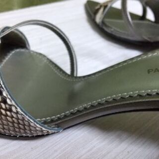 【美品】Paradis Couleur サンダル 23cm パイソン柄の画像