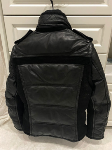 5351 POUR LES HOMMESプールオム　2WAY切替レザーダウンジャケット 5351 POUR LES HOMMES - 5351プールオム 2WAYレザーダウンジャケット羊