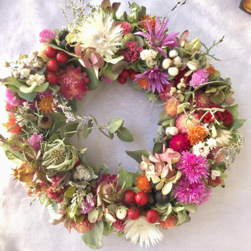 受注制作紫陽花リース