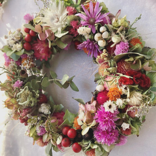 受注制作紫陽花リース
