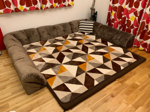 ダブルコーナークッションラグ