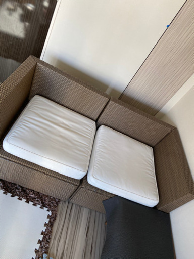 IKEA ラタンソファー