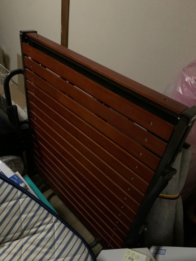 折りたたみ　すのこベッド　シングル