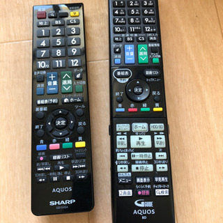 AQUOS テレビ、ブルーレイディスクレコーダー　リモコン付きの画像
