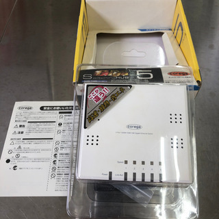 無料！ギガ対応☆5ポートスイッチングHUB☆コレガCG-SW05GTPLWの画像