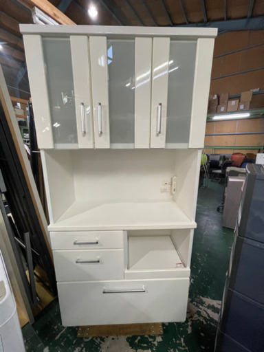 ニトリ　食器棚　レンジボード　W880×H1800×400 中古