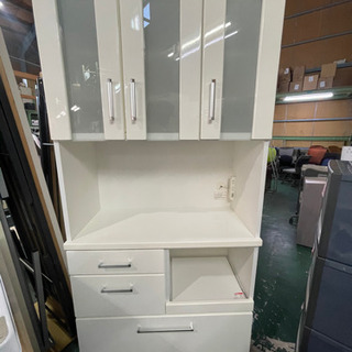 ニトリ　食器棚　レンジボード　W880×H1800×400 中古