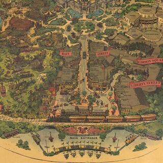 【ビンテージ】ディズニーランド 1958 Disneyland USA 地図の画像