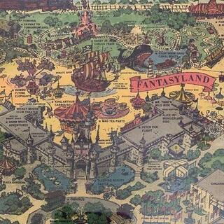 【ビンテージ】ディズニーランド 1958 Disneyland USA 地図の画像
